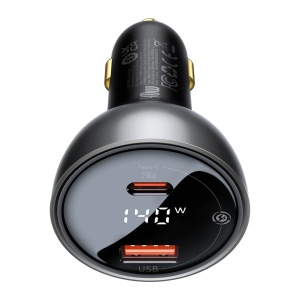 Incarcator Masina, Type-C, USB, 140W + Cablu USB-C 240W - Baseus (CGZX070001) - Black - Img 5