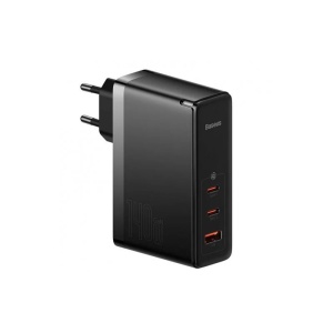 Incarcator retea Baseus GaN5 Pro Fast Charge 140W Negru + Cablu USB-C 240W 1m Negru