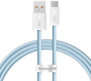 Cablu Baseus Dynamic Fast Charge USB USB-C 100W 1m albastru