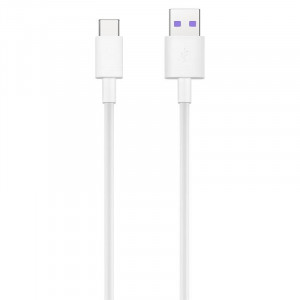 Cablu date HUAWEI HL1289, USB la Type-C 1m Super Charger 5.0A Alb