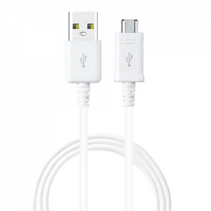 Cablu de date USB la Micro-USB, 0.8m - Samsung (ECB-DU68WE) - White - Img 1