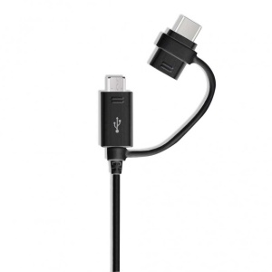 Cablu de date USB la Micro-USB, Type-C, 1.5m - Samsung (EP-DG950DBEGWW) - Black - Img 1