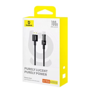 Cablu USB la Type-C, Super Fast Charging 100W, 2m - Baseus Gem (P10373002111-01) - Cluster Black - Img 7