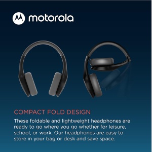 Casti Bluetooth Wireless On-ear, Alexa, Siri, Foldable - Motorola Sound Moto (XT500) - Black - Img 6