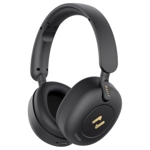 Casti cu Husa de Protectie, Bluetooth 5.3, Hybrid ANC, 700mAh, USB-C - Havit (H655BT Pro) - Black