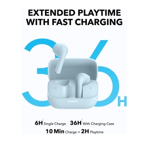 Casti Fara Fir Bluetooth 5.3, Noise Cancelling, IPX5 - Anker SoundCore K20i (A3994G31) - Blue - Img 2