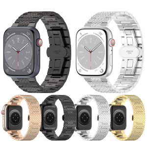 Curea pentru Apple Watch 1/2/3/4/5/6/7/8/9/10/SE/SE 2 (38/40/41/42mm) - Techsuit Watchband (W052) - RoseÂ Gold - Img 5