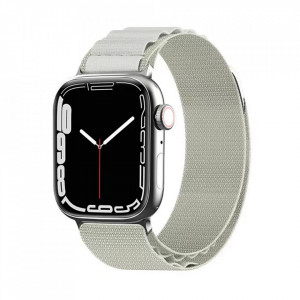 Curea pentru Apple Watch 1/2/3/4/5/6/7/8/9/10/SE/SE 2 (38/40/41/42mm) - Techsuit Watchband (W037) - Star White - Img 1