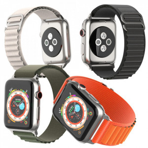 Curea pentru Apple Watch 1/2/3/4/5/6/7/8/9/10/SE/SE 2 (38/40/41/42mm) - Techsuit Watchband (W037) - Orange - Img 6