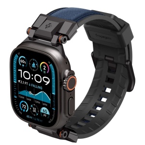 Curea pentru Apple Watch 1/2/3/4/5/6/7/8/9/10/SE/SE 2/Ultra/Ultra 2 (42/44/45/46/49mm) - Spigen DuraPro Armor - Navy Blue - Img 8