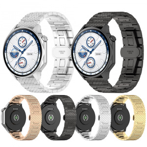Curea pentru Samsung Galaxy Watch 4/5/Active 2, Huawei Watch GT 3 (42mm)/GT 3 Pro (43mm) - Techsuit Watchband (W052) - Black - Img 5
