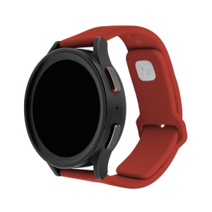 Curea pentru Samsung Galaxy Watch 4/5/Active 2, Huawei Watch GT 3 (42mm)/GT 3 Pro (43mm) - Fixed Silicone Sporty Strap Set - Red - Img 1