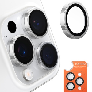 Folie Camera pentru iPhone 16 Pro Max - Torras Lensguard Camera Protector - Titanium Grey - Img 3