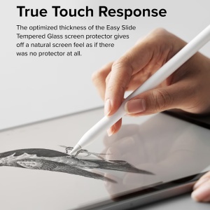Folie pentru iPad Pro 11 (2024) - Ringke Easy Slide Tempered Glass - Clear - Img 5