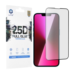 Folie pentru iPhone 13 / iPhone 13 Pro / iPhone 14 - Lito 2.5D FullGlue Glass - Black