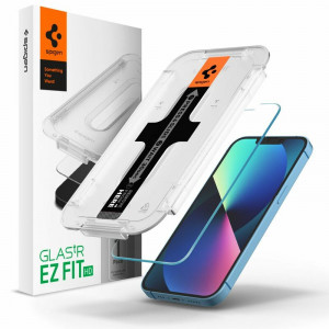 Folie pentru iPhone 13 / iPhone 13 Pro / iPhone 14 - Spigen Glas.tR EZ FIT - Clear - Img 1