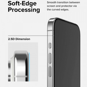 Folie pentru iPhone 15 Pro - Ringke Tempered Glass - Black - Img 4