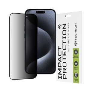 Folie pentru iPhone 15 Pro - Techsuit 111D Privacy FullÂ Glue - Black