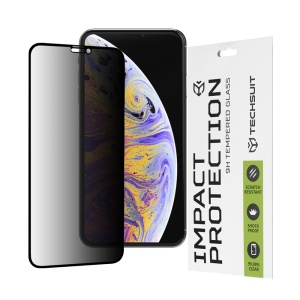 Folie pentru iPhone XS Max / iPhone 11 Pro Max - Techsuit 111D Privacy FullÂ Glue - Black - Img 1