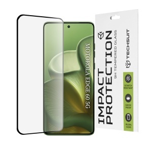 Folie pentru Motorola Edge 60 / Edge 60 Fusion - Techsuit 111D Full Cover / Full Glue Glass / 3D Curved Screen - Black