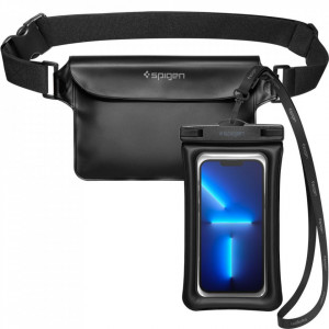 Husa + geanta subacvatica - Spigen Waist Bag & Waterproof Case A621 - Black - Img 5