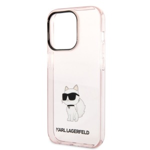 Husa iPhone 14 Pro Max - Karl Lagerfeld Hardcase (KLHCP14XHNCHTCP) - Pink Ikonik Choupette - Img 2