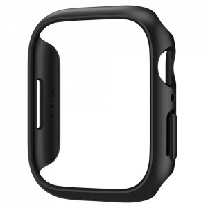 Husa pentru Apple Watch 7 / 8 / 9 (45mm) - Spigen Thin Fit - Black - Img 2