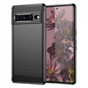 Husa pentru Google Pixel 7 Pro - Techsuit Carbon Silicone - Black