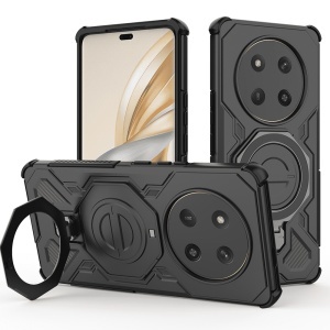 Husa pentru Honor Magic7 Lite / X9c - Techsuit Carbon Shield PRO - Black - Img 1