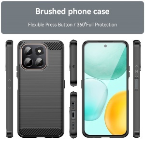 Husa pentru Honor X6c - Techsuit Carbon Silicone - Black - Img 2