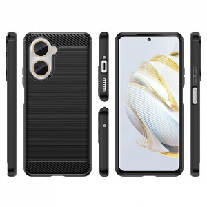 Husa pentru Huawei nova 10 SE - Techsuit Carbon Silicone - Black - Img 2