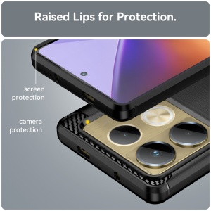 Husa pentru Infinix Note 40 - Techsuit Carbon Silicone - Black - Img 5