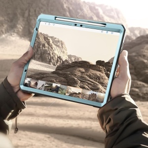 Husa pentru iPad Air 11 (2024) - Supcase Unicorn Beetle Pro - Arctic Blue - Img 2