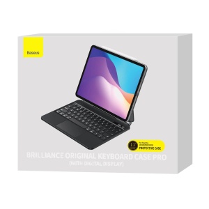 Husa pentru iPad Pro 12.9 (2018/2020/2021/2022) - Baseus Brilliance Magnetic Keyboard Case Digital Display (ARJK010216) - Gray - Img 7