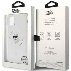 Husa pentru iPhone 11 - Karl Lagerfeld IML MagSafe (KLHMN61HLSCHH) - White Metal Choupette`s Head - Img 6