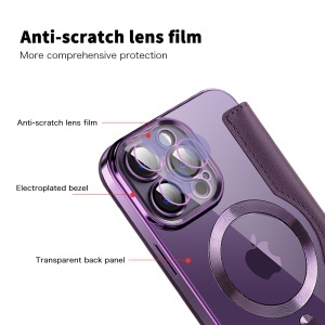 Husa pentru iPhone 13 Pro - Techsuit SmartMag Book Case - Purple - Img 3