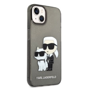 Husa pentru iPhone 14 Plus - Karl Lagerfeld Hardcase Glitter (KLHCP14MHNKCTGK) - Karl&Choupette - Img 7