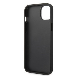 Husa pentru iPhone 14 Plus - Karl Lagerfeld Hardcase Glitter (KLHCP14MGFKPG) - Silver Flakes Ikonik - Img 4