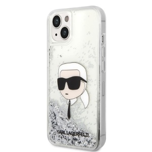 Husa pentru iPhone 14 Plus - Karl Lagerfeld Hardcase Glitter (KLHCP14MLNKHCH) - Karl Head - Img 5