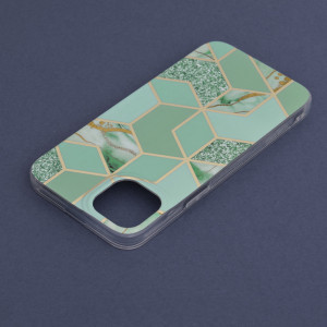Husa pentru iPhone 14 Plus - Techsuit Marble Series - Green Hex - Img 6
