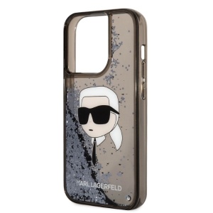 Husa pentru iPhone 14 Pro Max - Karl Lagerfeld Hardcase Glitter (KLHCP14XLNKHCK) - Karl Head - Img 2