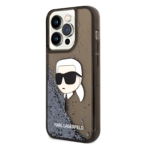 Husa pentru iPhone 14 Pro Max - Karl Lagerfeld Hardcase Glitter (KLHCP14XLNKHCK) - Karl Head - Img 7