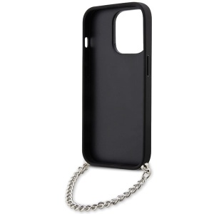 Husa pentru iPhone 14 Pro Max - Karl Lagerfeld Saffiano Monogram Chain (KLHCP14XSACKLHPG) - Silver - Img 5