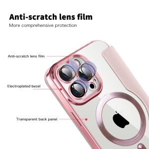 Husa pentru iPhone 14 Pro Max - Techsuit SmartMag Book Case - Pink - Img 3