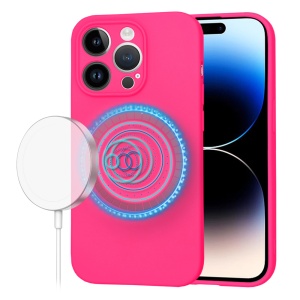 Husa pentru iPhone 14 Pro - Techsuit SoftFlex MagSafe - Hot Pink - Img 1