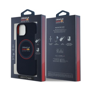 Husa pentru iPhone 14 - Red Bull Racing Silicone Red Ring MagSafe (RBHMP14S24SIILVR) - Navy - Img 6