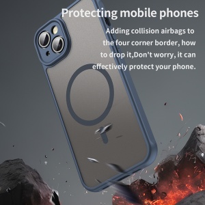 Husa pentru iPhone 14 - Techsuit HaloFrost II MagSafe - Navy Blue - Img 4