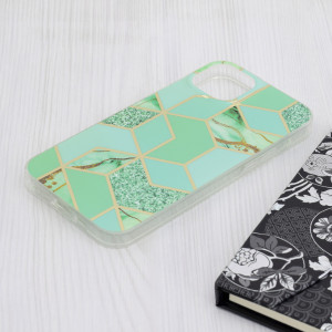 Husa pentru iPhone 15 Plus - Techsuit Marble Series - Green Hex - Img 4