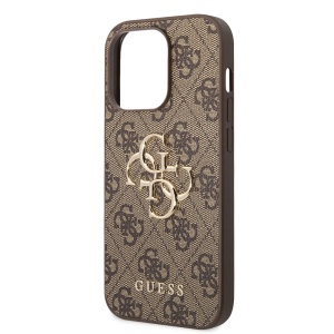 Husa pentru iPhone 15 Pro - Guess Hardcase 4G Big Metal Logo - Brown - Img 6
