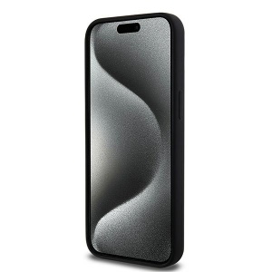 Husa pentru iPhone 15 Pro Max - DKNY Hardcase Liquid Silicone White Printed Logo MagSafe (DKHMP15XSNYACH) - Black - Img 7